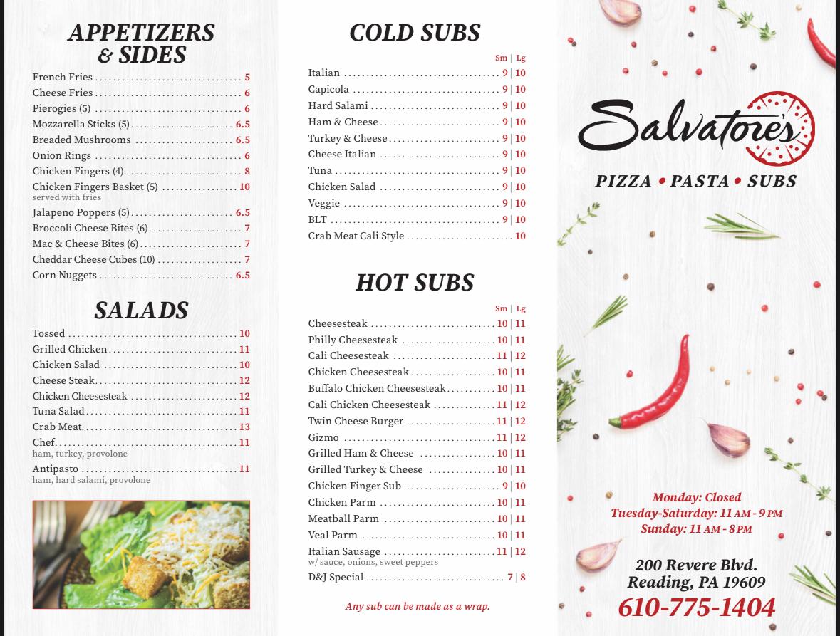 Salvatore's Pizza, Pasta & Subs