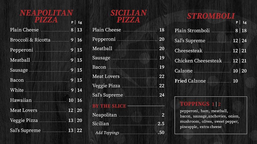 Salvatore's Pizza, Pasta & Subs Menu image 4